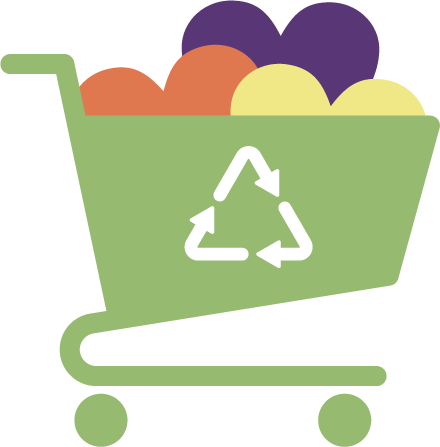 used item shopping cart icon