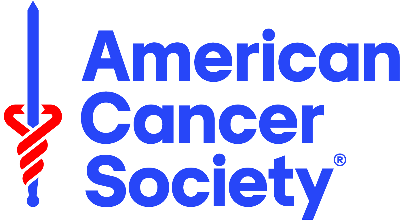 American Cancer Society with blue and red sword