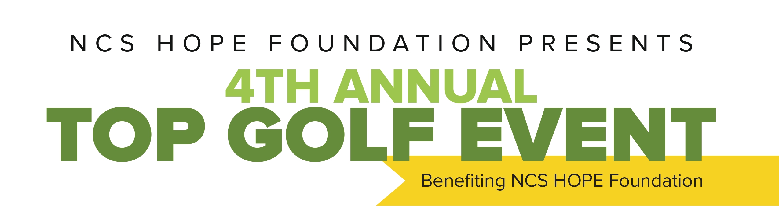 NCS Hope Foundation Top Golf Fundraiser banner