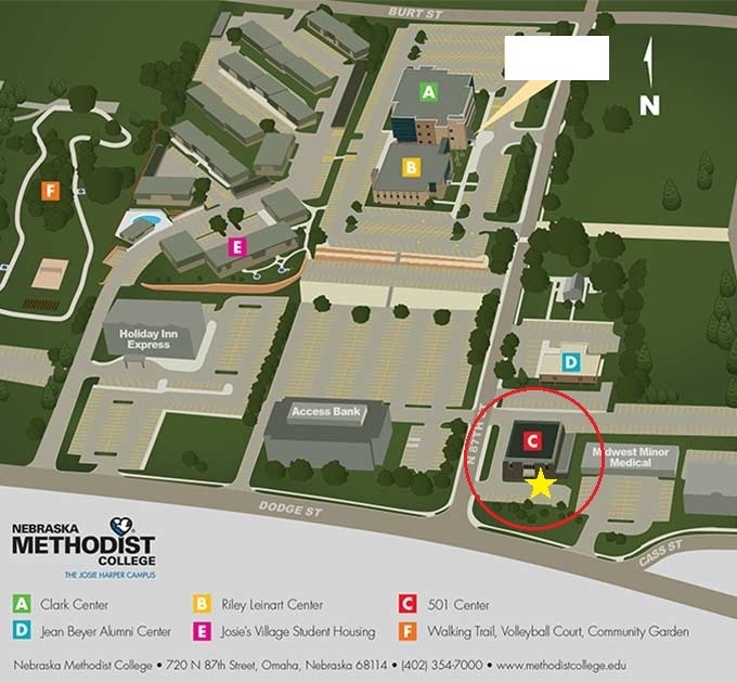 Nebraska Methodist College Campus Map