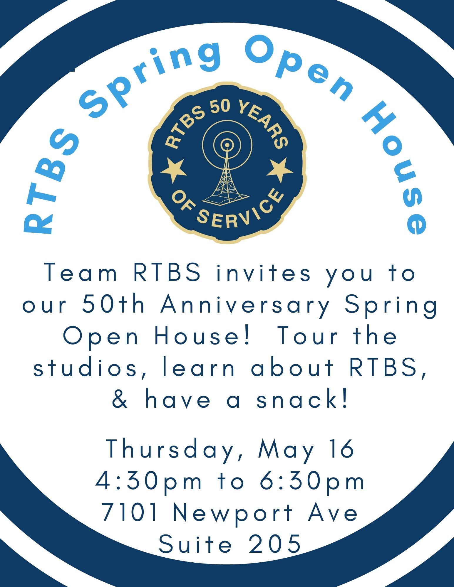RTBS 50th Anniversary Spring Open House
