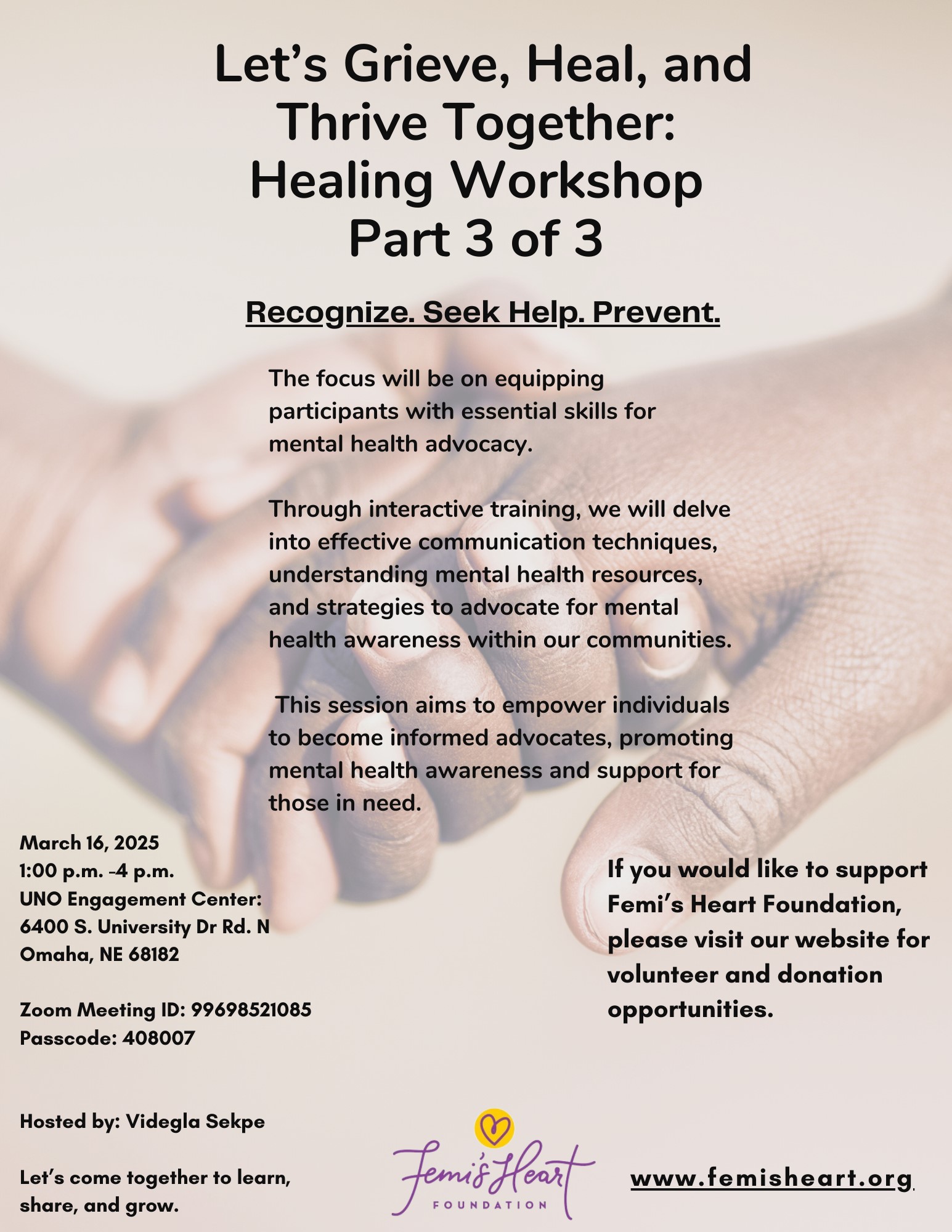 Let's Grieve, Heal, and Thrive Together Part 3 Workshop