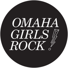 Omaha Girls Rock logo with white text over black background