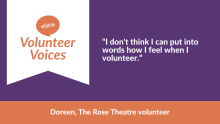 Doreen, volunteer at The Rose Theater