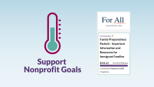 Support nonprofit goals: For All Counseling Services goal thermometer