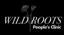 Black and White rectangular Logo of Wild Roots