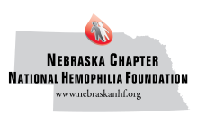 Nebraska Outline Logo with Blood Drop